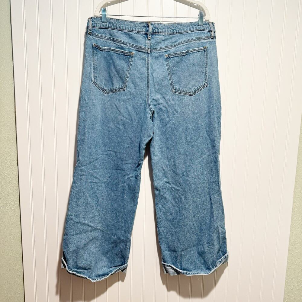 Ann Taylor Palazzo Cuffed Jeans Size 16 Petite - Picture 6 of 7